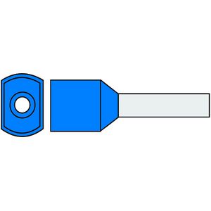 Zak a 500st. adereindhuls dubbel geisol. 0,75mm² Blauw 8mm