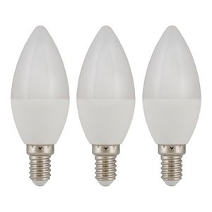 Doos a 3st. LED-lamp EcoPack C37 E14 5.5W 470lm 827 opaal