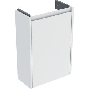 Onderkast voor fontein 1 deur kleine sprong: 41.2x60.6x20.1cm Breedte wastafel=45cm wit / gelakt zijdemat