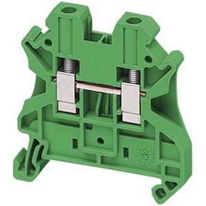 Doorvoer klemmenblok 4mm² 32A Enkel Schroef Groen VVE=50