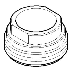 Bevestiging 32x18mm Dark Platinum gebors.