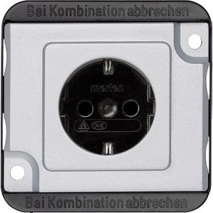 Wandcontactdoos Kinderbeveiliging Anti-vandalisme Aluminium