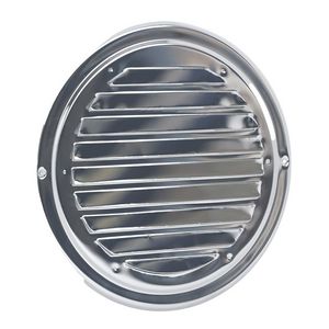 RVS schoepenrooster+aansluitbus Ø200mm