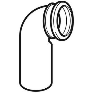 Afvoerbocht verlengd Duofix ruimtewinnend element Sigma 80mm