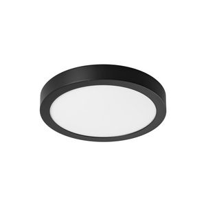 Opbouwarmatuur LED Pro-Ceiling zwart Ø300mm H=39mm opbouw + nood, max. 30W IP40 dimbaar