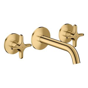 Wastafelmengkraan AXOR One 3-gats inbouw uitloop 160mm Polished Gold-Optic