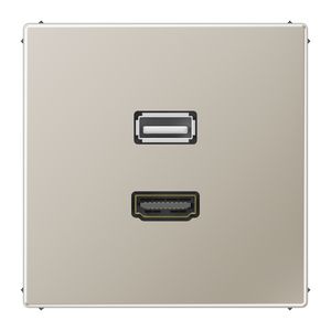 Afdekking edelstaal voor HDMI/USB LS