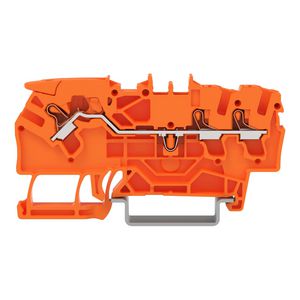 3-draads rijgklem met hendel en Druk 2,5 mm² oranje VVE=50