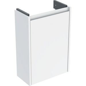Onderkast voor fontein 1 deur kleine sprong: 41.2x60.6x20.1cm Breedte wastafel=45cm wit / gelakt zijdeglans
