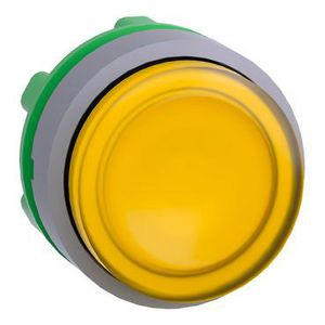 yellow projecting illum pushbutton head integRALLED cp grey