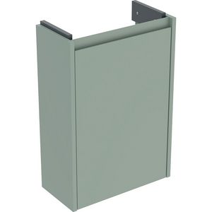 Onderkast voor fontein 1 deur kleine sprong: 41.2x60.6x20.1cm Breedte wastafel=45cm saliegroen / gelakt zijdemat