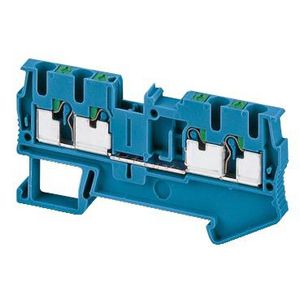 Doorvoer klemmenblok 2,5mm² 24A Enkel Push-in Blau VVE=50