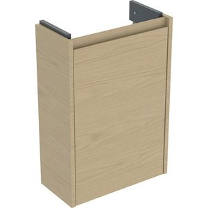 Onderkast voor fontein 1 deur kleine sprong: 41.2x60.6x20.1cm Breedte wastafel=45cm eik naturel / Melamine houtstructuur