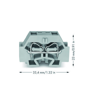4-draads klem zonder knop +bev.flens grijs 262-331 VVE=50