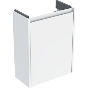 Onderkast voor fontein 1 deur kleine sprong: 45.7x60.6x22.7cm Breedte wastafel=50cm wit / gelakt zijdeglans