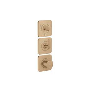 Afbouwdeel termostaat module 380/120 rozet v 3 douchefun. Cubic Cut greep brushed bronze Citterio-C