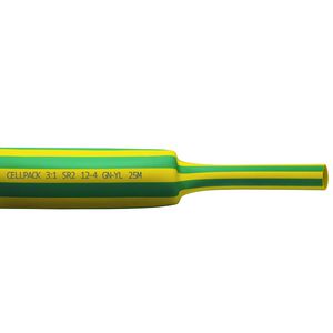 Lengte a 25m. Krimpbuis dikw. 3 : 1 - SR2/12-4/groen-geel