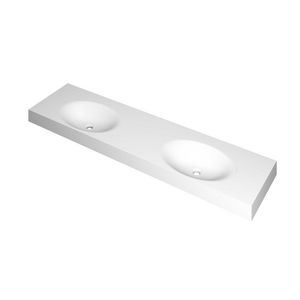 Wastafel polystone dubbel zonder kraangaten 3407490