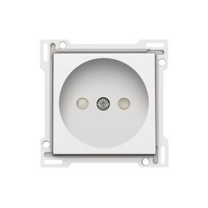 Afwerkingsset stopcontact z. aarding met besch.afsl. white c