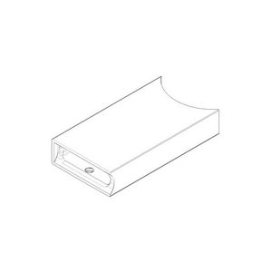 Uitloop 38x161x232mm chr