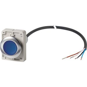 Signaaldrukknop M30C Compact blauw vlak 1no/0nc open 185979