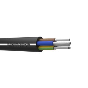 Haspel a 500m. zware neopreen kabel NWPK-spec Eca bk# 5G1,5mm² (geel/groen-blauw-bruin-zwart-grijs)