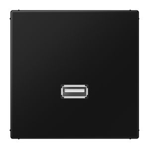 Afdekking antraciet voor 1xUSB LS