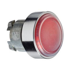 Drukknop Terugvering Ø22mm Rood chroom