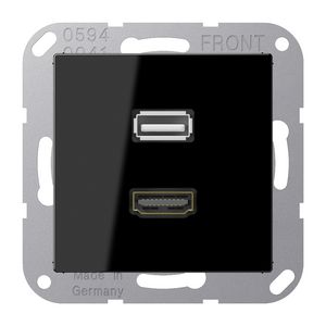 Afdekking A500 zwart voor HDMI/USB