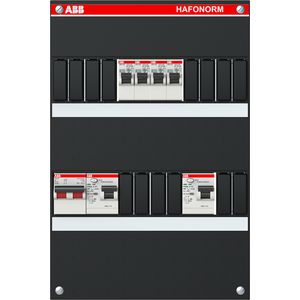 Groepenkast 4x achter 2x 30mA + HS 1-f binnenwerk + deksel