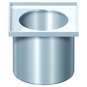 GM-X opzetstuk RVS DN100 148x148 gekneveld
