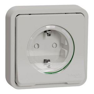 WCD Randaarde 16A Inbouw IP55 Polarwit Mureva Styl VVE=60