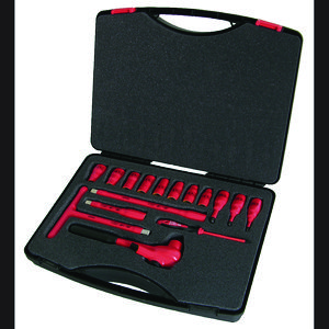 Doppenset in koffer 16-delig 1/2" aandrijving 1000V VDE