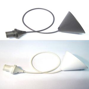 Trekpendel zwart 2x0,75 PVC + kap