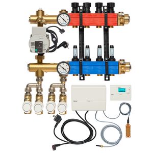 Vloerverw.verdeler 4860 4-pijps E-pomp OA. 10-145l/u 4-groeps