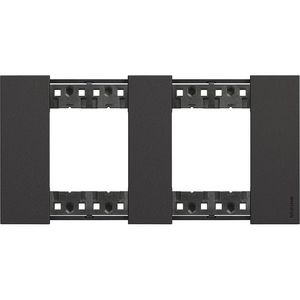 Afdekplaat 2 + 2 modulen zwart LivingNow