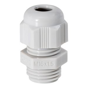 Wartel lange tap M16x1,5/4-8mm licht grijs