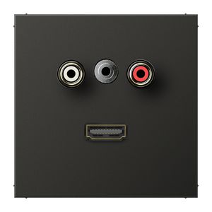Afdekking antraciet voor Audio/Jack/HDMI LS