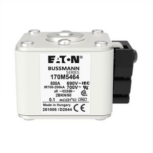 Zekering hoge snelheid 800A AC 690V 200kA 2 aR IEC UL VVE=6