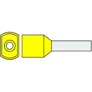 Zak a 100st. adereindhuls dubbel geisoleerd 6mm² Geel 14mm DIN