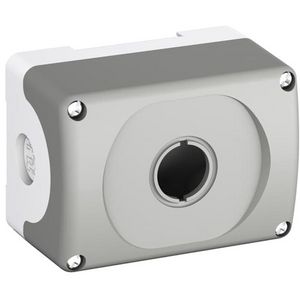 Drukknoppenkast leeg 1-gats plastic IP66 grijs
