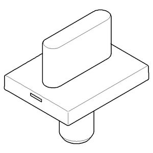 Greep v. wastafel Cold ovaal puur 60x47,5x40mm chr