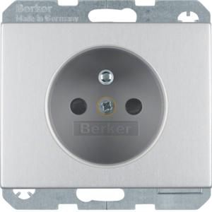 Wandcontactdoos penaarde schroef berker K.1/K.5 aluminium