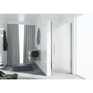 Draaideur Y21B 570-610x2000mm chroom satin