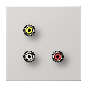 Afdekking licht grijs v.Cinch Audio/Vid. LS990