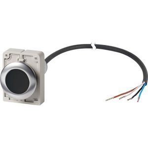 Drukknop M30C Compact zwart vlak terugv. 0no/1nc P62