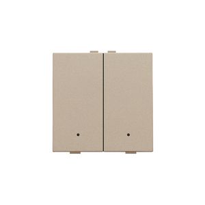 2-voudige drukknop leds/comf.sens. HomeControl champagne
