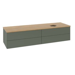 Wastafelonderkast Antao 1600x360x500mm L.Green Matt Lacquer L27011HL