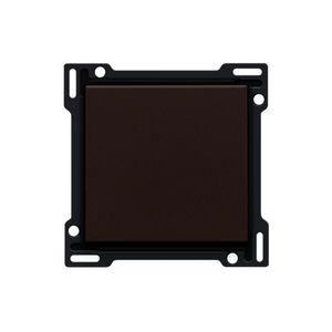 Afwerkingsset enkelv. schakelaar/drukknop dark brown