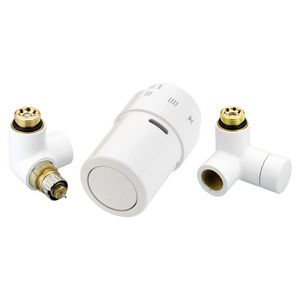 Thermostaatset design RA-USX wit RAL9016 links